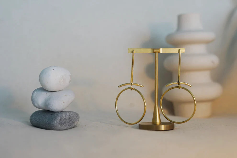 Furaha Recycled Brass Earrings
