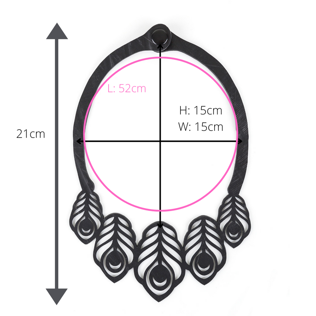Small Peacock Feather Necklace