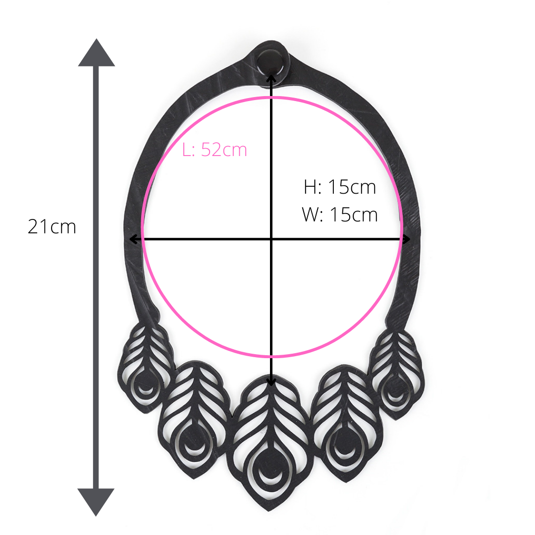 Small Peacock Feather Necklace