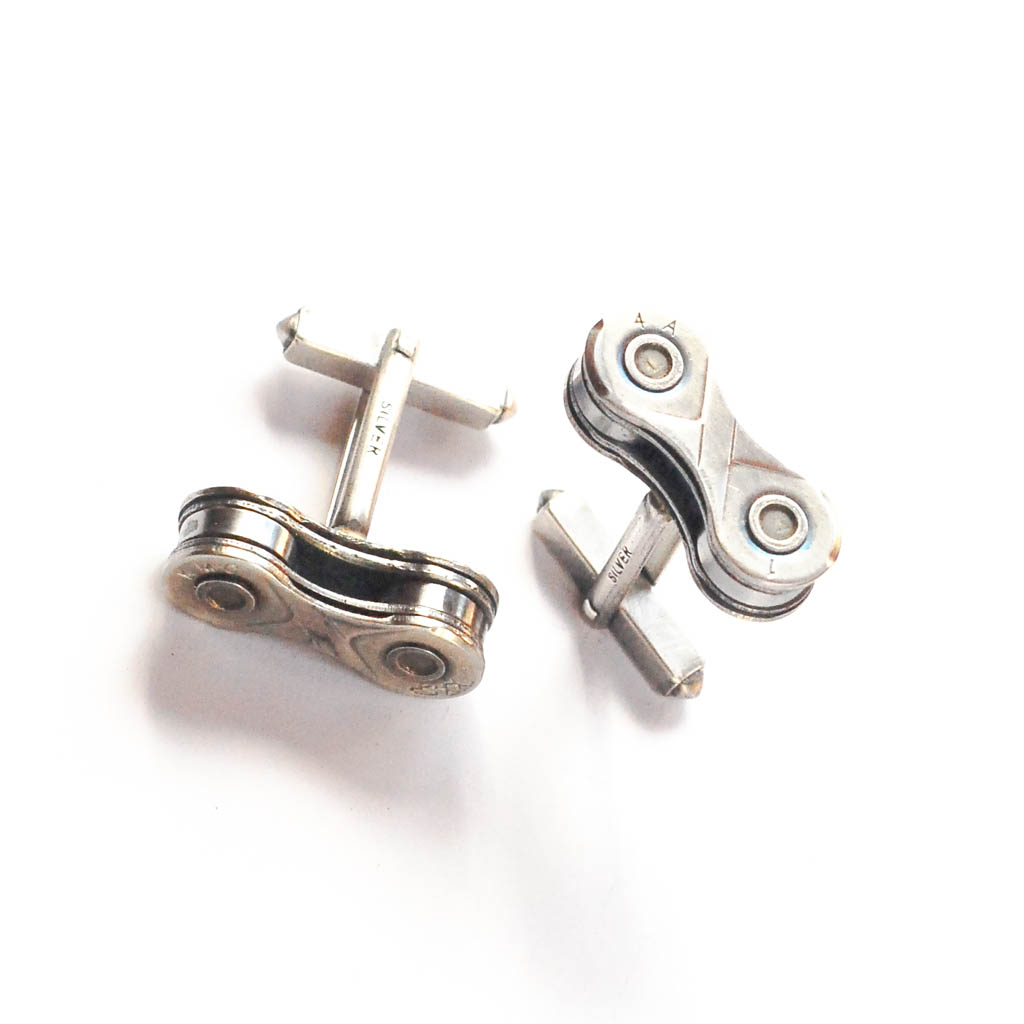 Paguro Upcycle Recycled Bicycle Chain Cufflinks Eco Gift